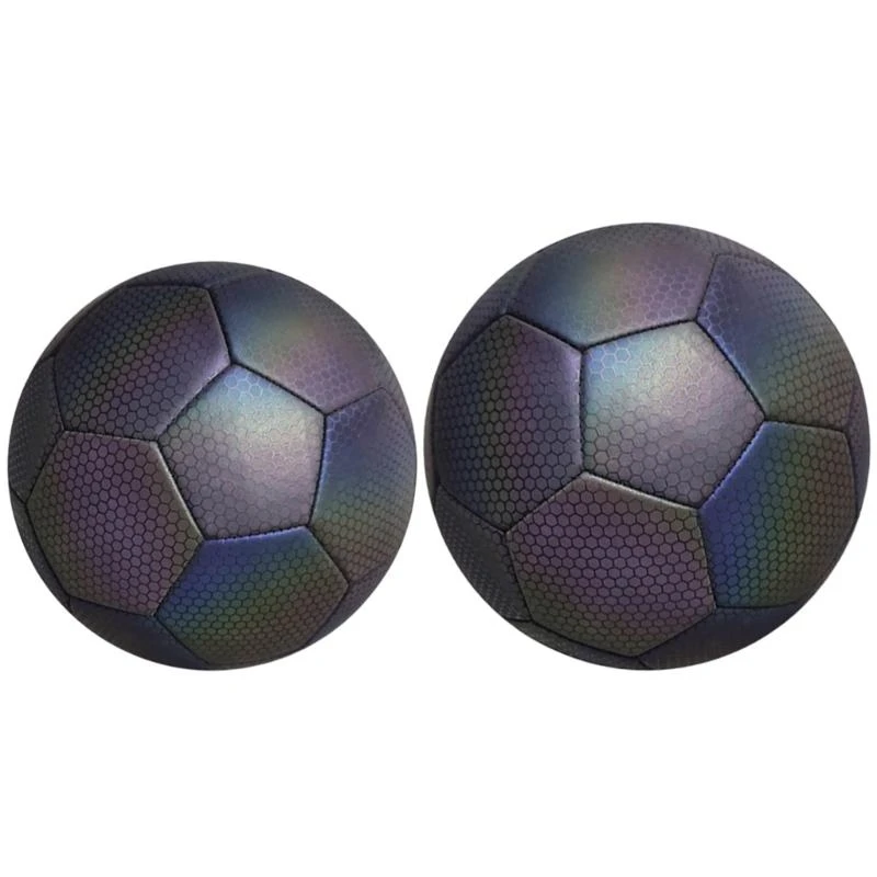 

Size 4 Size 5 Reflective Football Glowing Soccer Balls for Night Game and Training, Glowing Soccer Balls