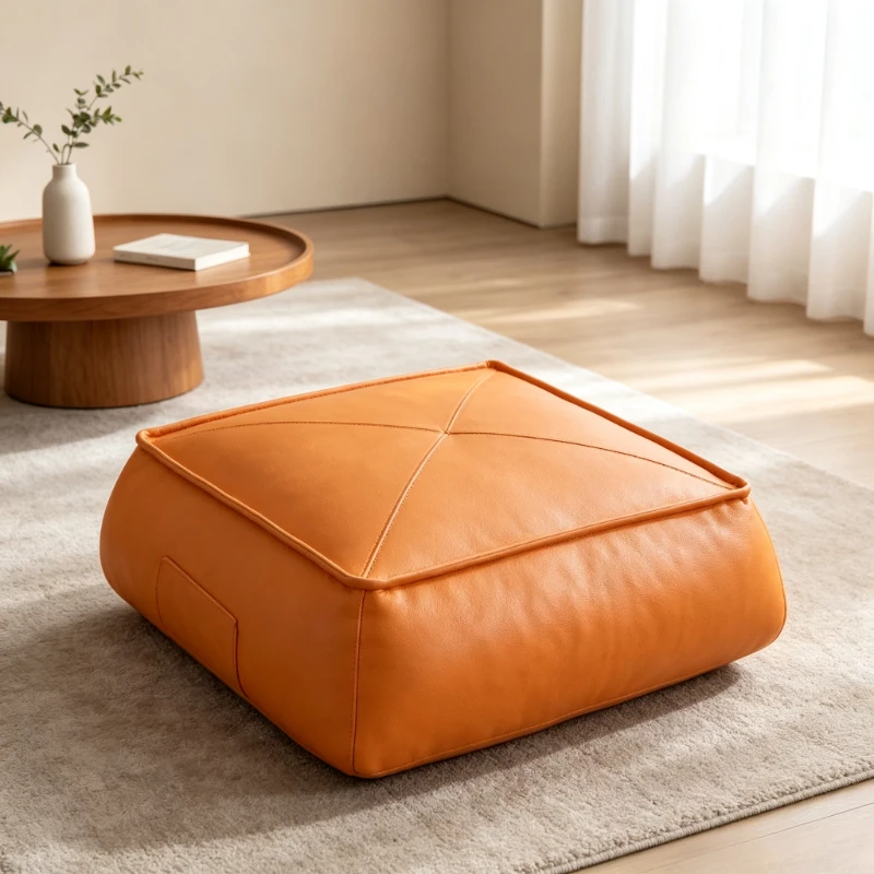 Japanese Style Floor Cushion Soft Round Tatami Sitting Pad for Living Room Bedroom Bay Window Home Relaxation Seat 좌식 방석