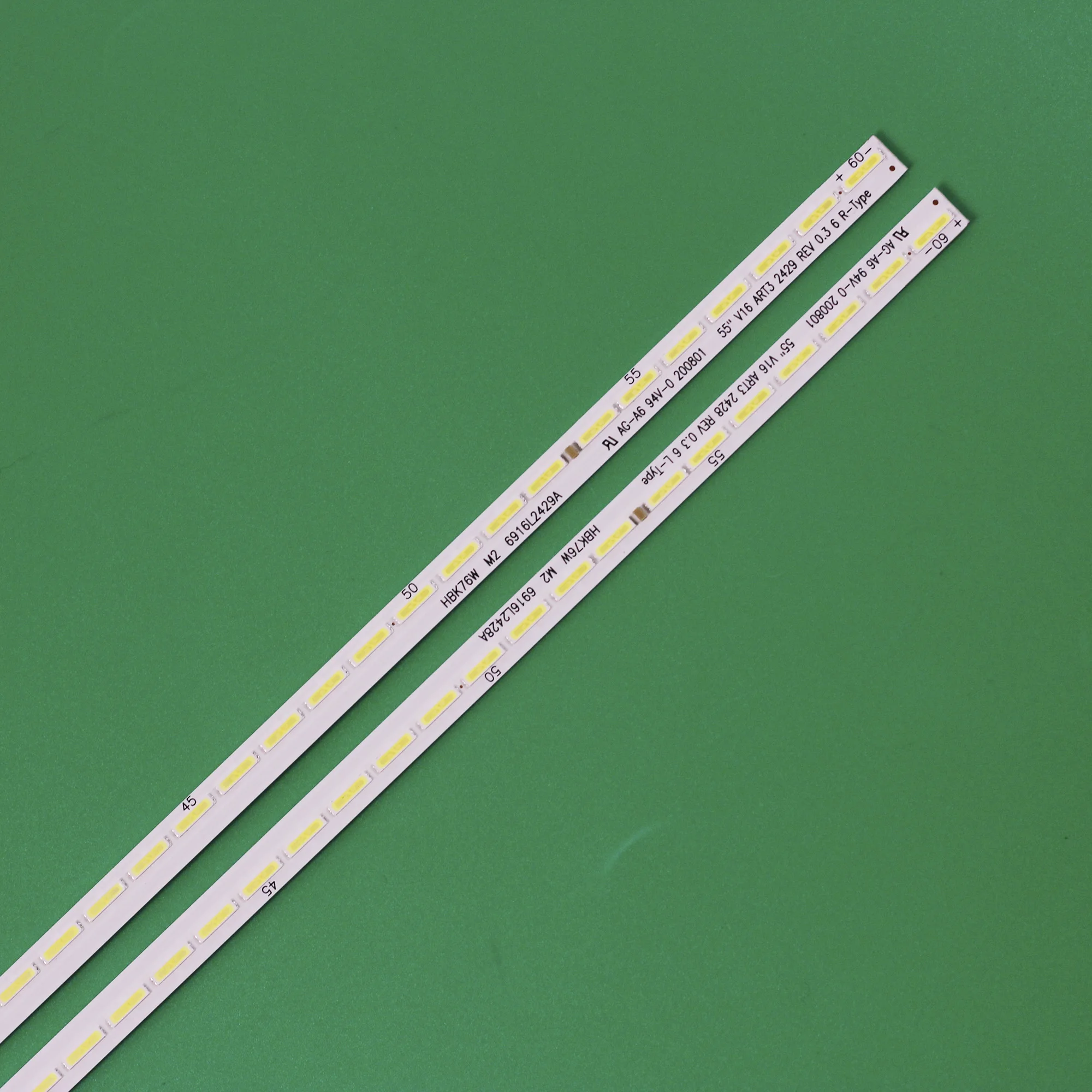 Kit 2pcs 2Pin LED Backlight strip 55LJ615V 55LW340C 55UH7700 55 V16 ART3 6916L2428A 6916L-2429A 2428A LC550EUE(FJ)(M1) 55lh6000