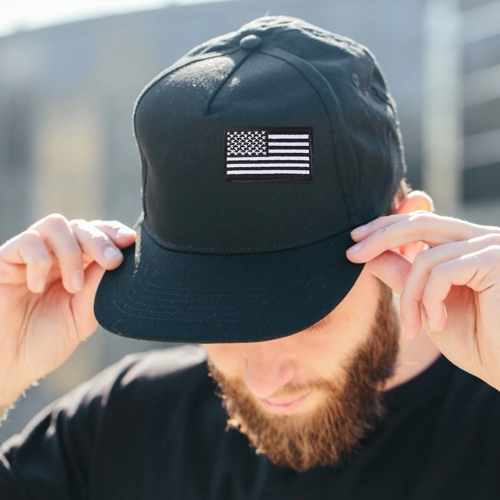 

8pcs America Flag Patches Applique Embroidery Stickers Durable Cloth Made Sew On Iron On Clothes Bags Hats Accessories