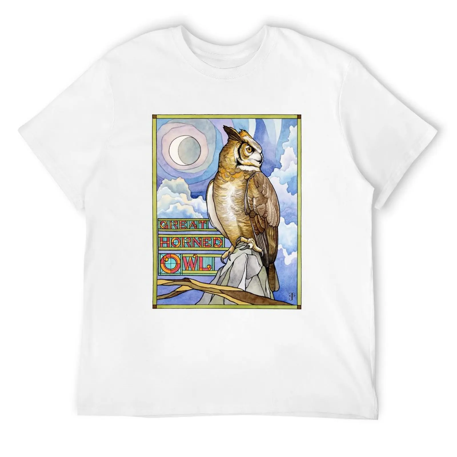 Great Horned Owl T-Shirt topping blanks graphic tee shirt men graphic t shirts