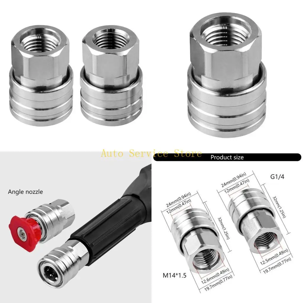 

462A 1/4 "мама, комплект быстрого соединения из нержавеющей стали, подходит для муфт для мойки под давлением, переходники,