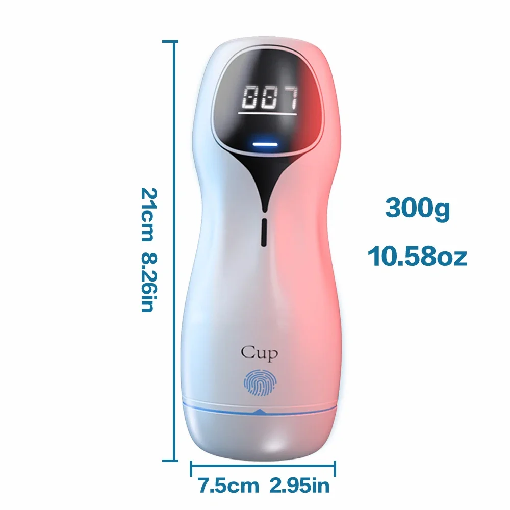 كوب متعة ذكي للرجال - تفاعلي صوتي مع اهتزاز قوي ووظيفة تثبيت ضغط الهواء #6