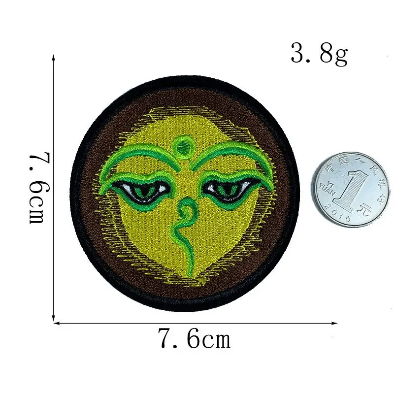 

Hip-hop Clothing Accessories Cartoon Embroidery Cloth Sticker, Sun and Moon Face Mushroom Love Adhesive Creative