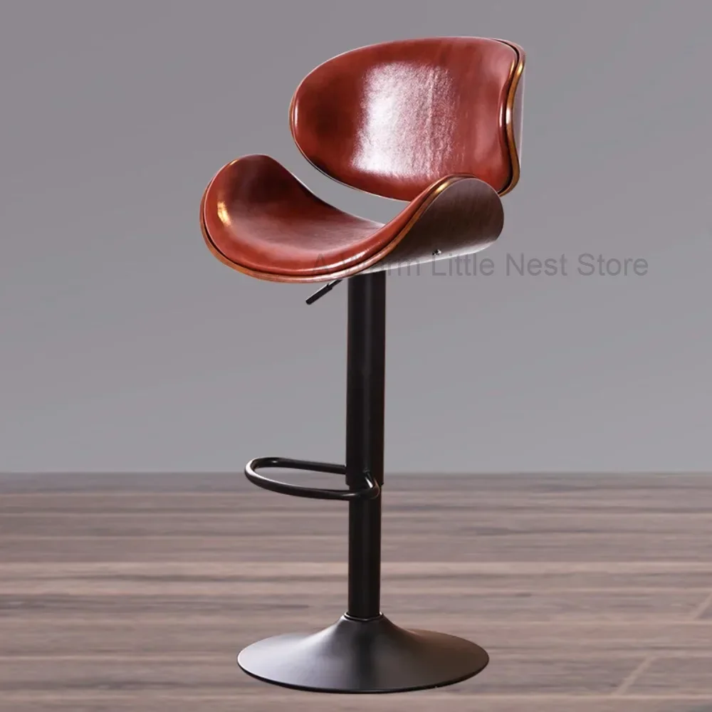 Nordic Swivel Dining Chairs Black Legs Unique Relax Fashion Luxury Bar Chairs Mid Century Comfortable Silla Indoor Furniture