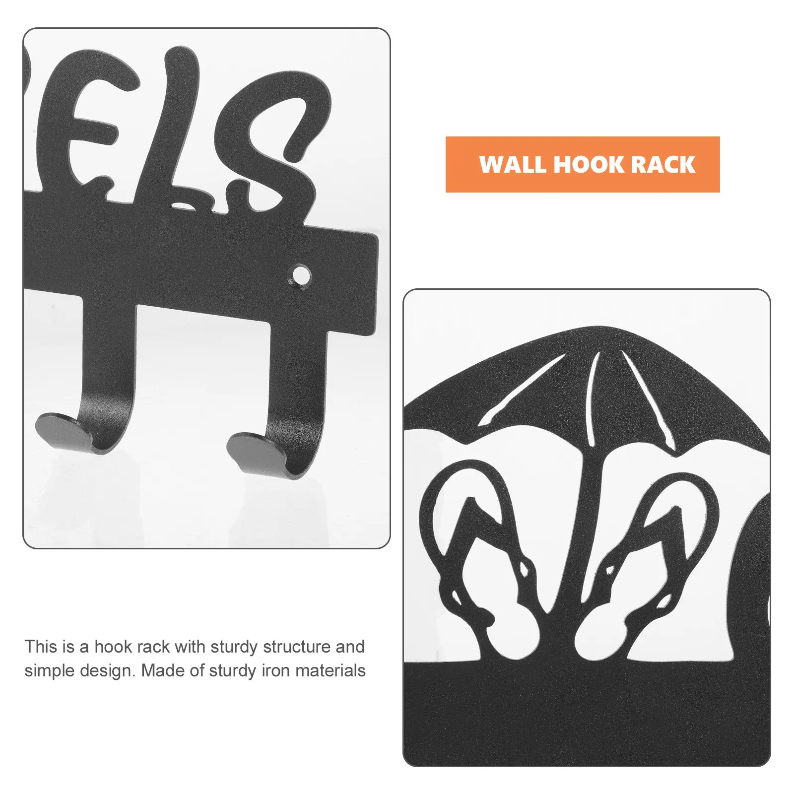 

Modern Wall Hook Rack Strong Iron Towel Rail for Bathroom Kitchen Hallway Hats Coats Towels Robes Entryway Organization