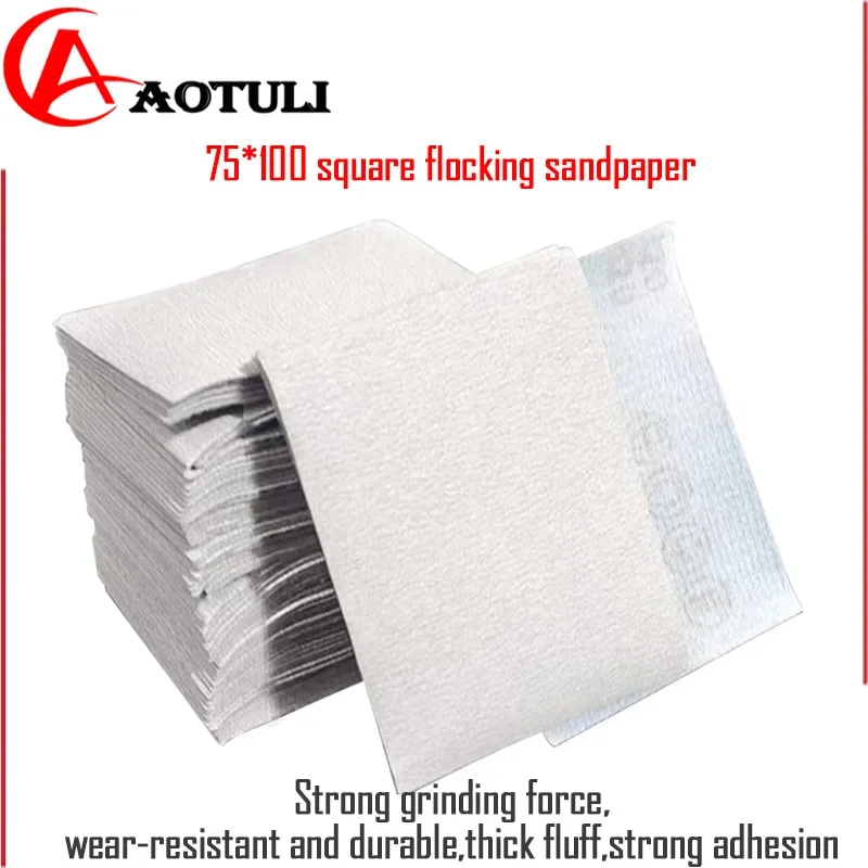 Dry Sandpaper Sanding Paper 75*100MM Hook Loop Grit 80-600# Sander Pads Sheet Adhesive Metal Polishing For FESTOOL/ Mirka sander