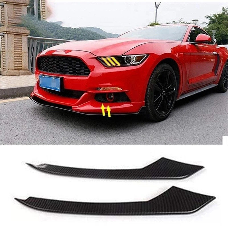 Car Front Fog Light Eyelid Decoration Cover Trim Strips Stickers For Ford Mustang 2015-2018 Car Styling Accessories