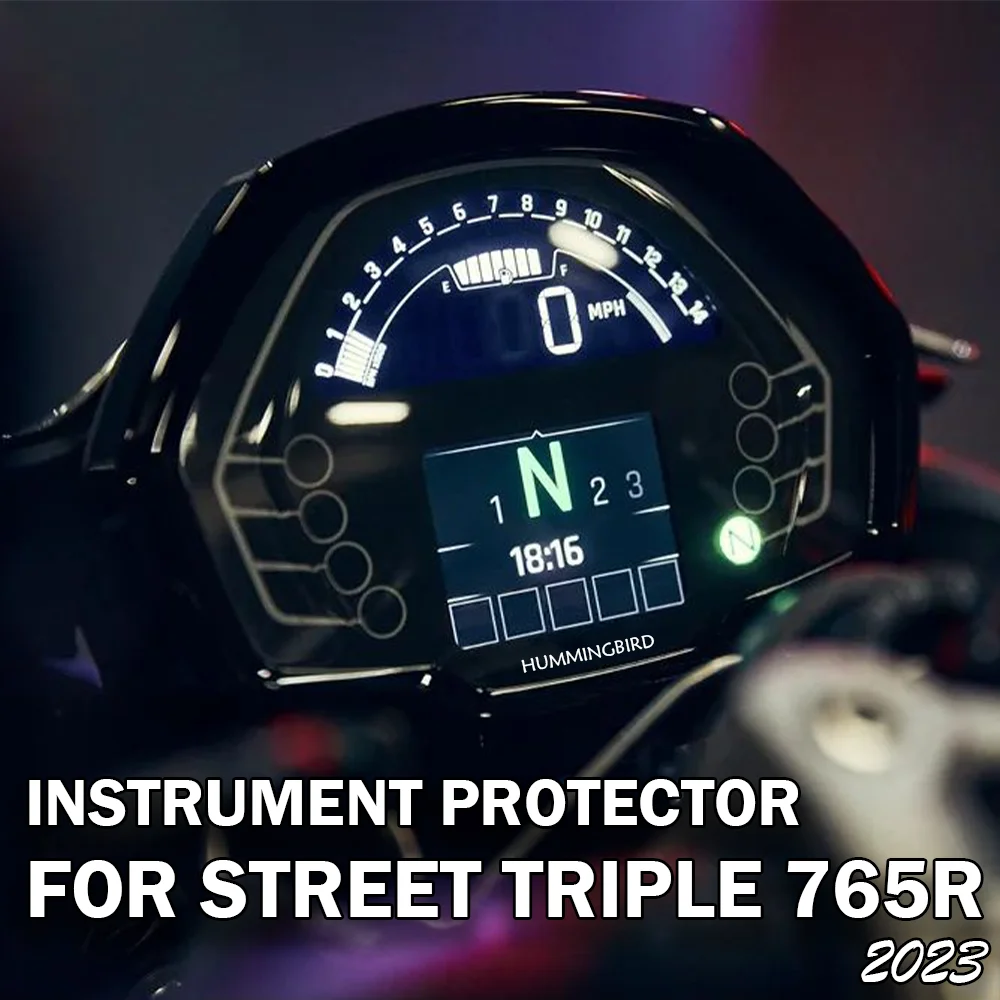 For Street Triple 765R Accessories Instrument Protective Film Motorcycle TFT LCD Dashboard Screen Protector 765 R 2023