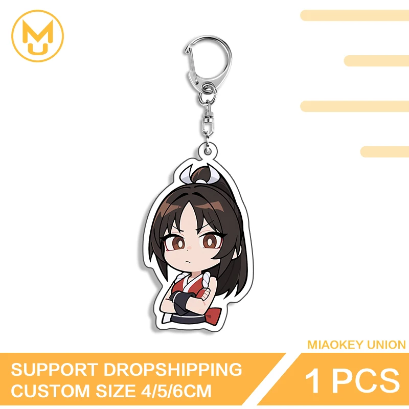Mai Shiranui Kawaii Key Chain Fancy Hanging Ornament Personality Multi Function Durable Keyring Suitable For Toys Hobbies