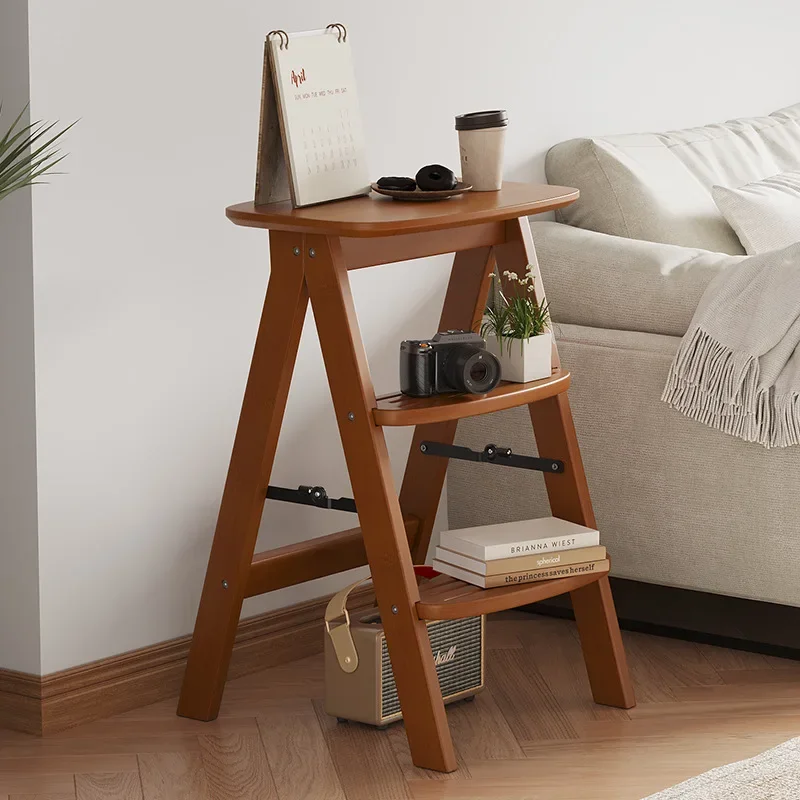 thickened ladder, special telescopic folding and climbing, three-step herringbone ladder, convenient multi-functional ladder