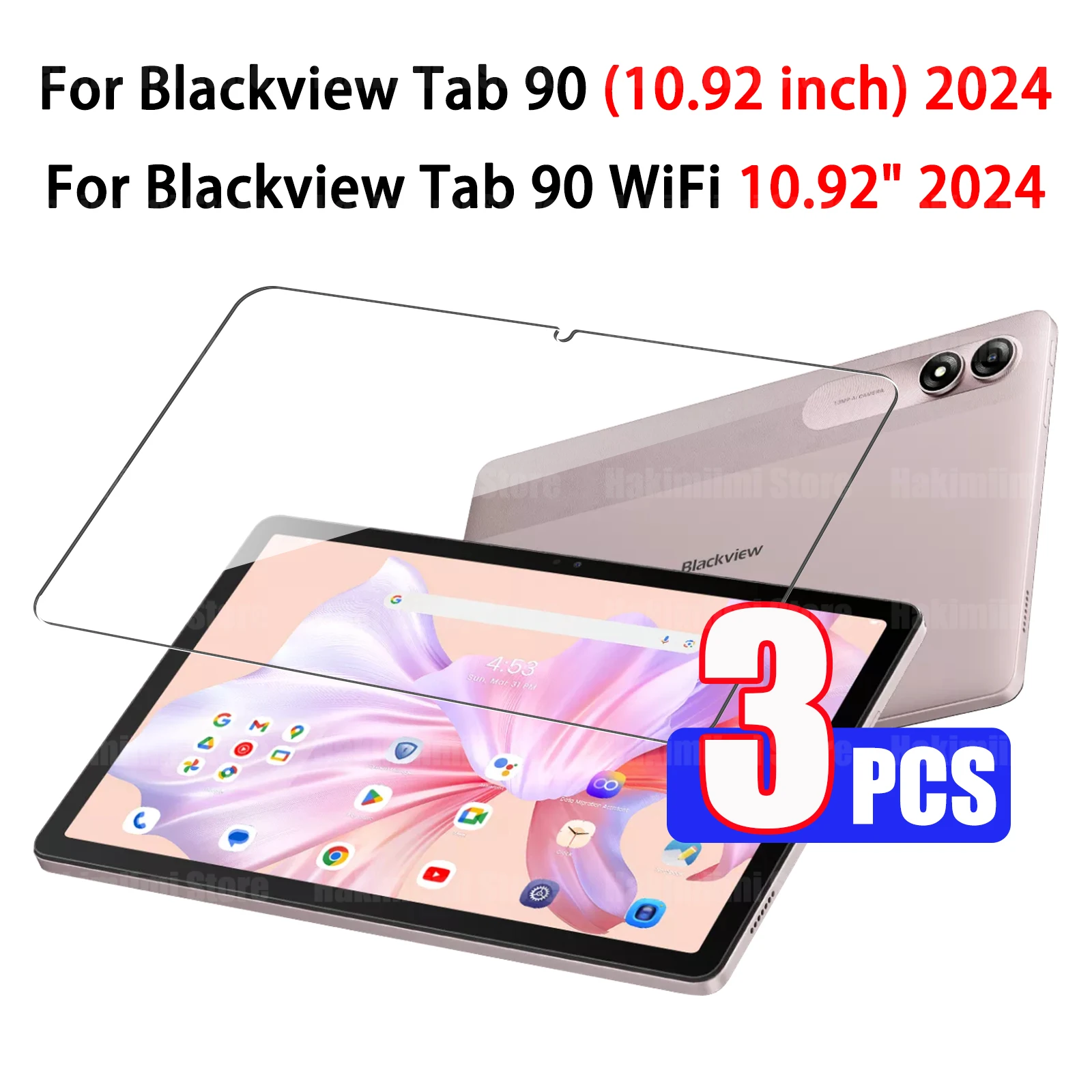 

Tempered Glass for Blackview Tab 90 WiFi 2024 10.92 inch 9H Hardness Anti-scratch Tablet Screen Protector for Blackview Tab 90