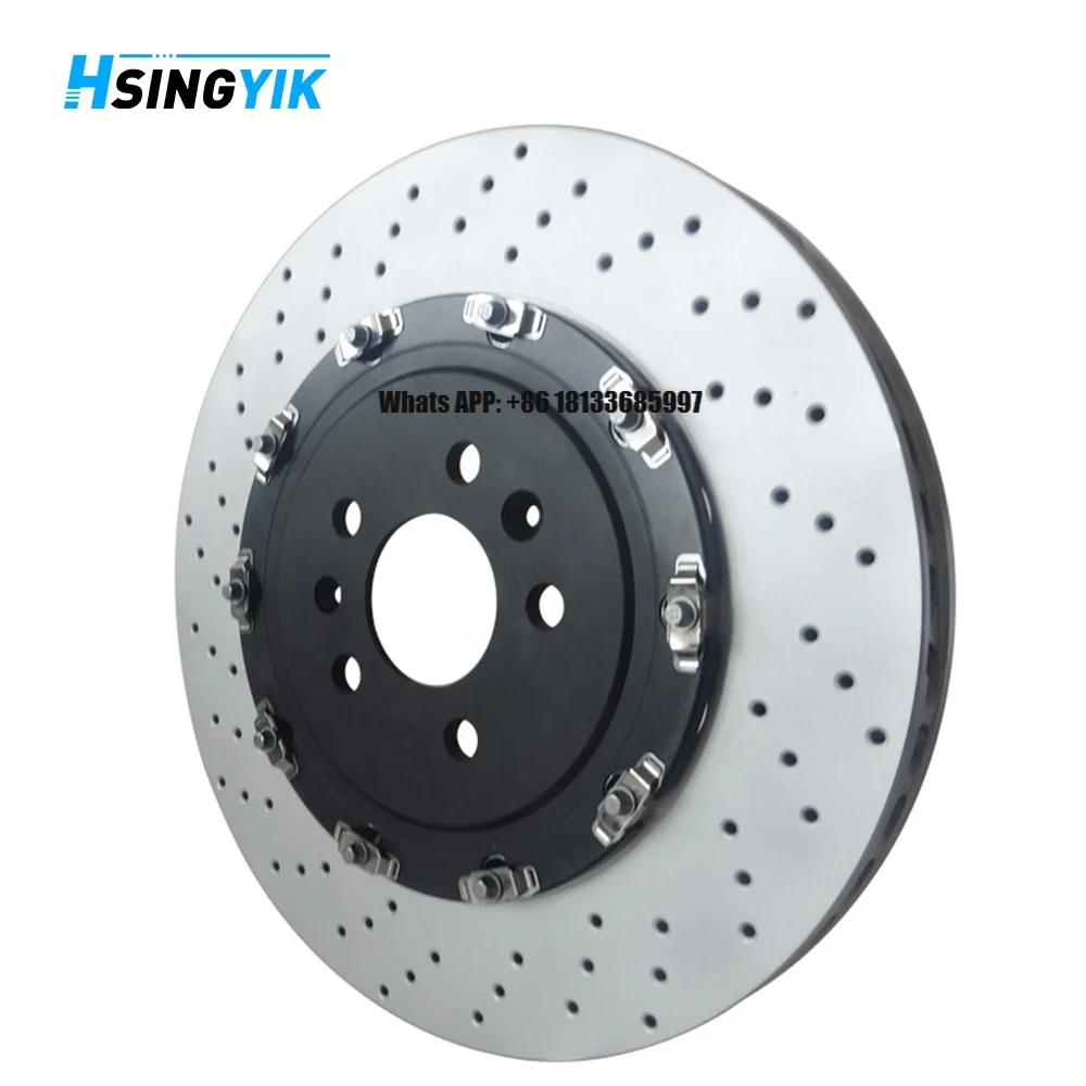 

8E0615301AB Перфорированные передние гоночные тормозные диски с плавающим креплением для AUDI RS4 A4 B7 Quattro 365x34MM