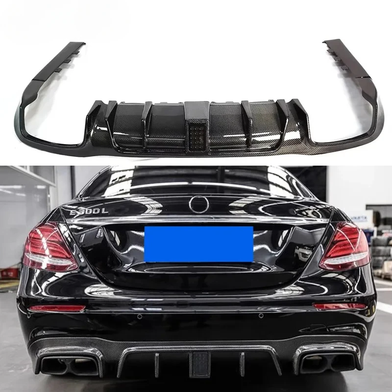 

Rear Bumper Lip For Mercedes Benz E Class W213 E Class Carbon Fiber BB Style Rear Diffuser E200 E260 E300 E43 E63