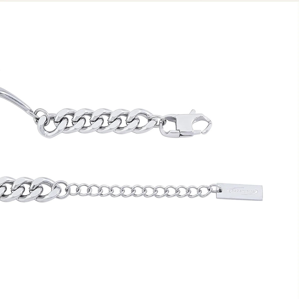 Titanstahl Unregelmäßiges Herz-Armband Hohle Geometrische Kette für Damen und Herren Y2K Punk Streetwear Modeschmuck – Detail 10