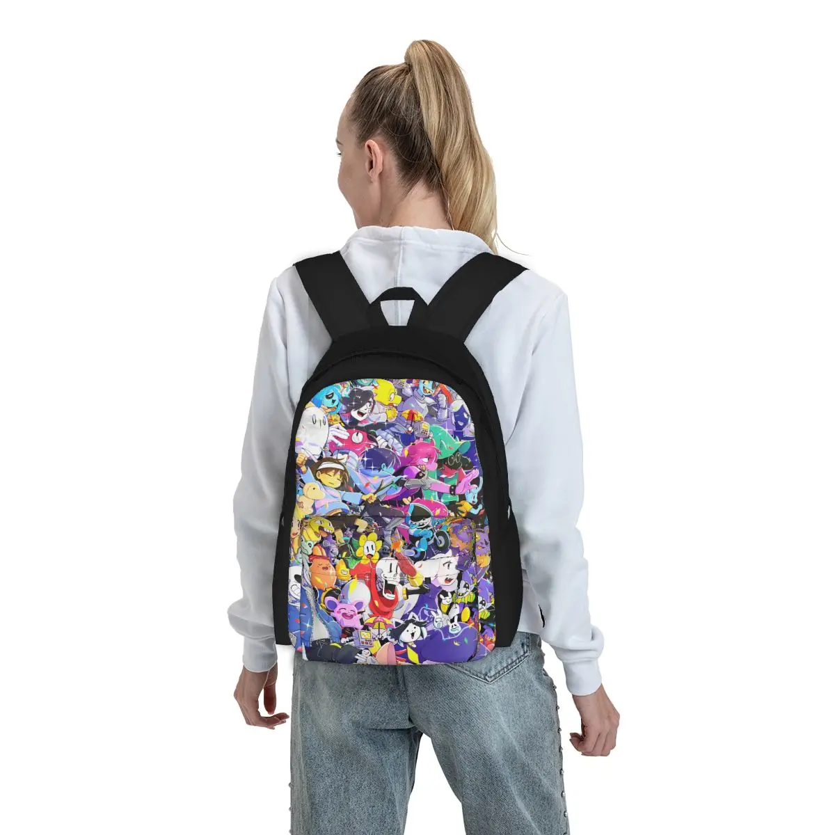 Undertale Game-Sac à Dos Imperméable en Polyester pour Femme et Garçon, Sacoche d'École pour Ordinateur et Voyage