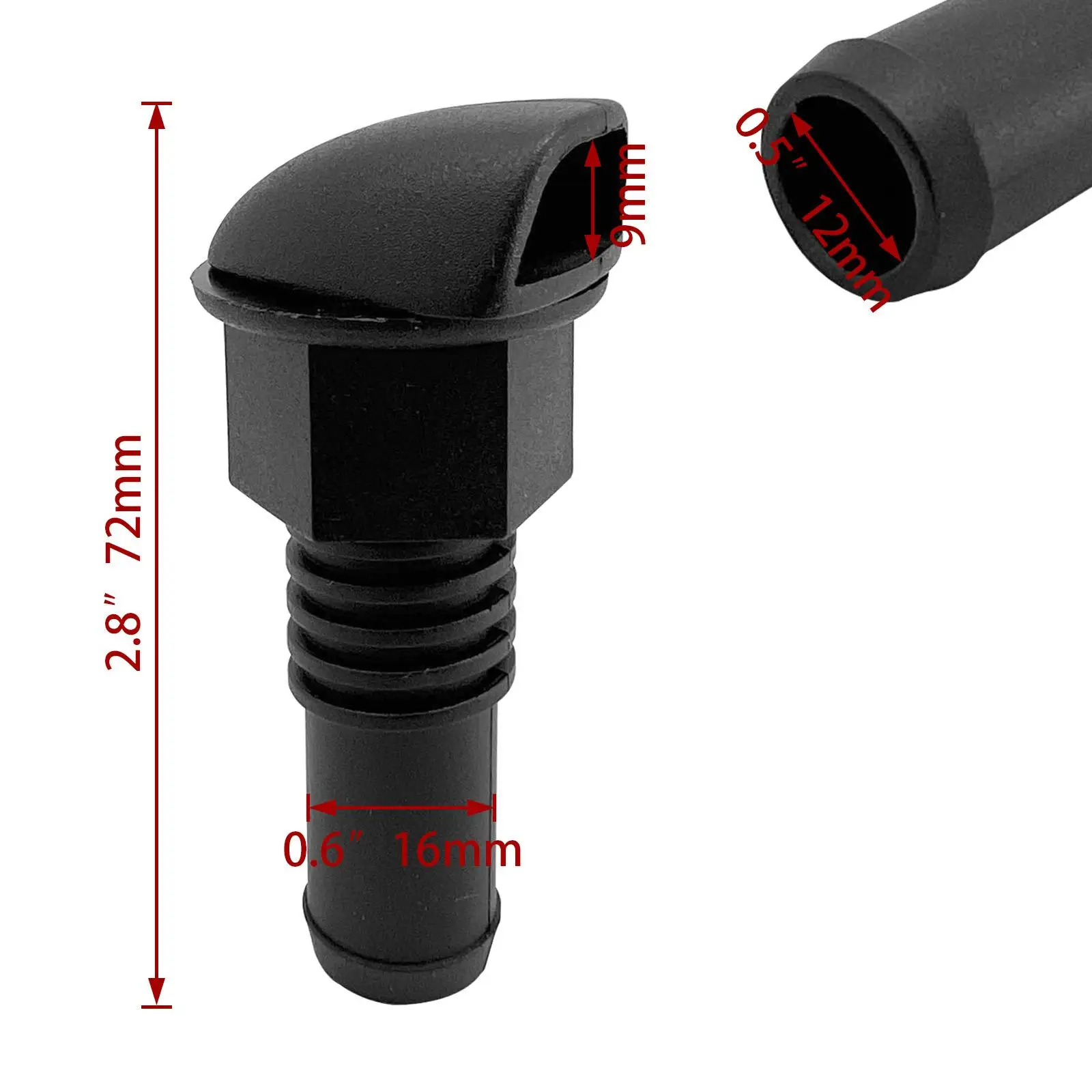 Marine Vent Nylon Gas Tank Vent Flush Mount Easy Install Hardware Part for Boat Yacht Compatible with 5 8 Inch Hose