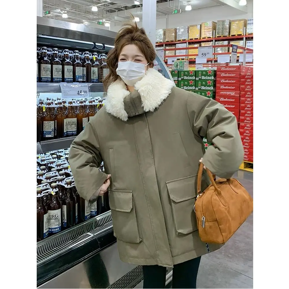 

Куртка-парка женская в корейском стиле, блестящая, с подкладкой, удлиненная, роскошная, для отдыха, легкая, удлиненная, стройная, элегантная, с шнуровкой, в стиле «ленивый шик»