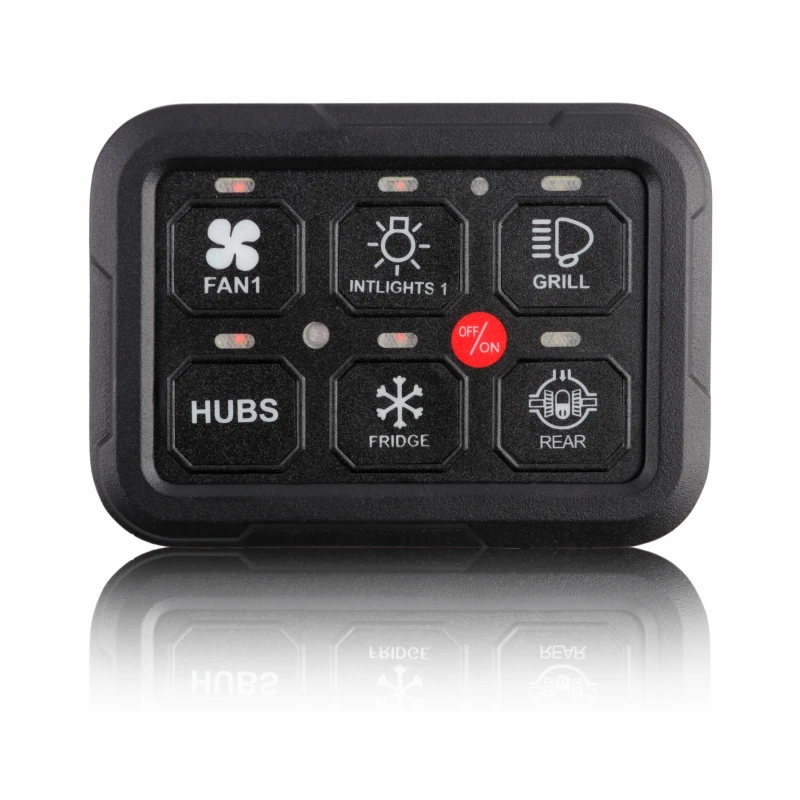 6 GANG Switch Control Box Button Control Panel Relay Assembly For Off-Road Vehicle Pickup Car RV Yacht