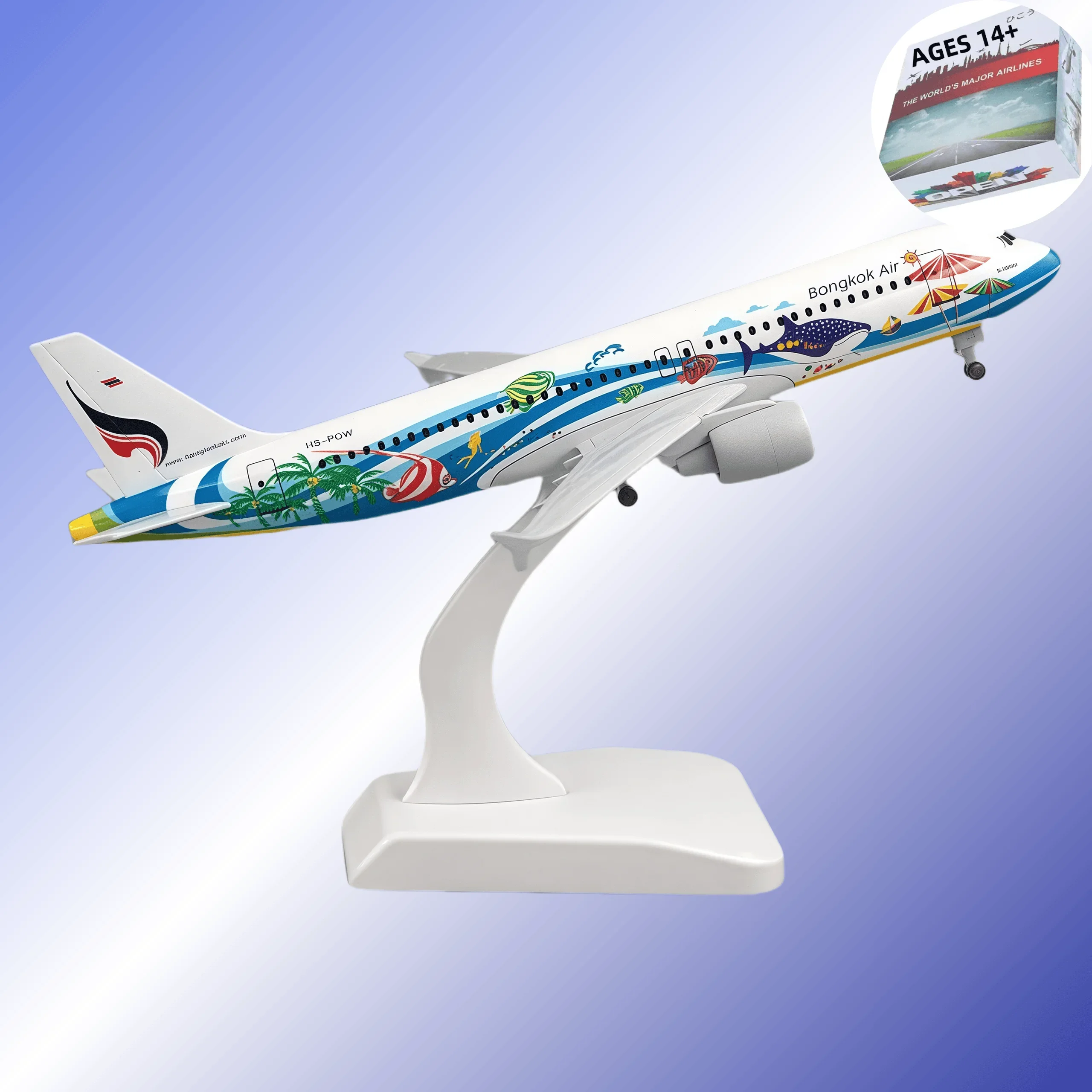 

Metal Aircraft Model 20cm A320 Bangkok Plane Model Replica With Landing Gear Alloy Material Aviation Simulation Gift Collect