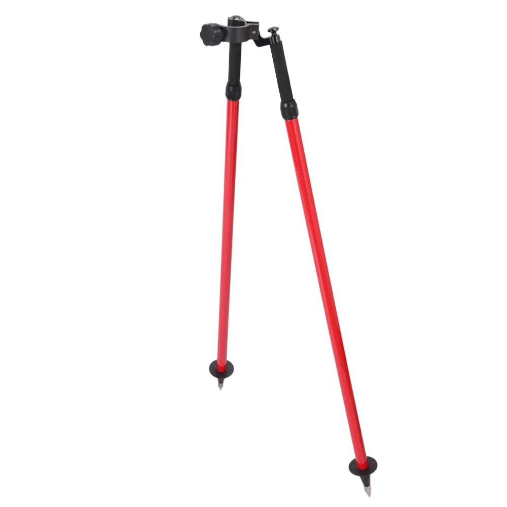 CLS22A Red Aluminum Bipod With Thumb Release Clamp For Prism Pole Leveling Rod Survey