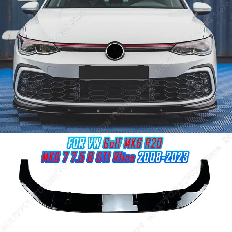 

For Volkswagen VW Golf MK6 R20 6 MK7 7 7.5 8 GTI R Rline Front Bumper Lip Spoiler Splitter Diffuser Body Kit Car Accessories ABS