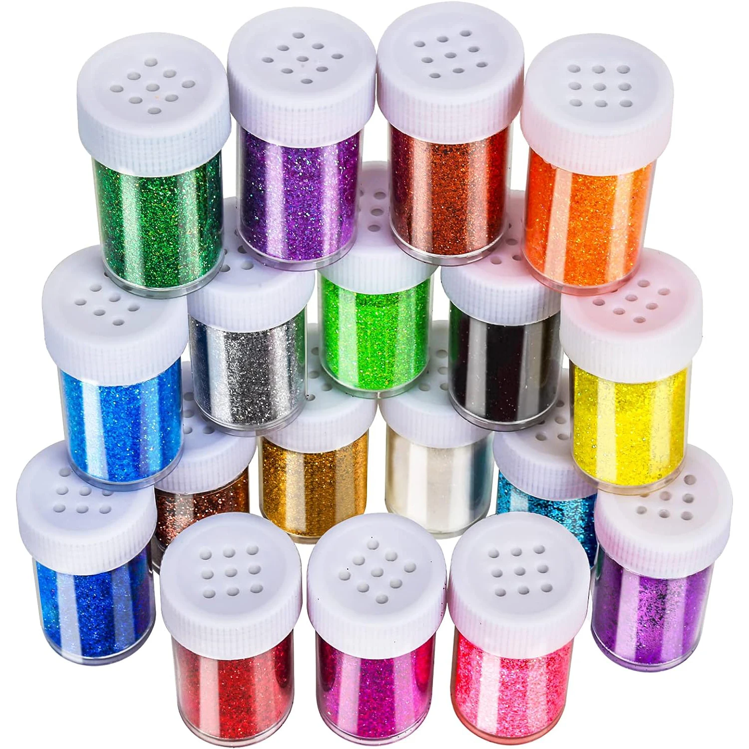 18 Pack Glitter, Resin Glitter Shake Jar, Multi Assorted Set Extra Fine Glitter for Resin Nail Art Crafts Tumbler Scrapbook Jewe