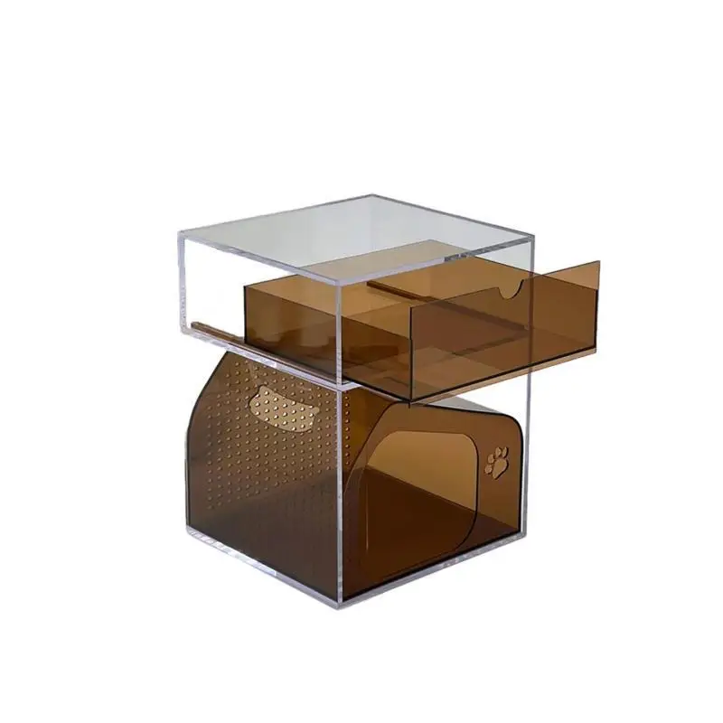 

Cat nest bedside table, modern style acrylic pet furniture, people and pets share creative corners