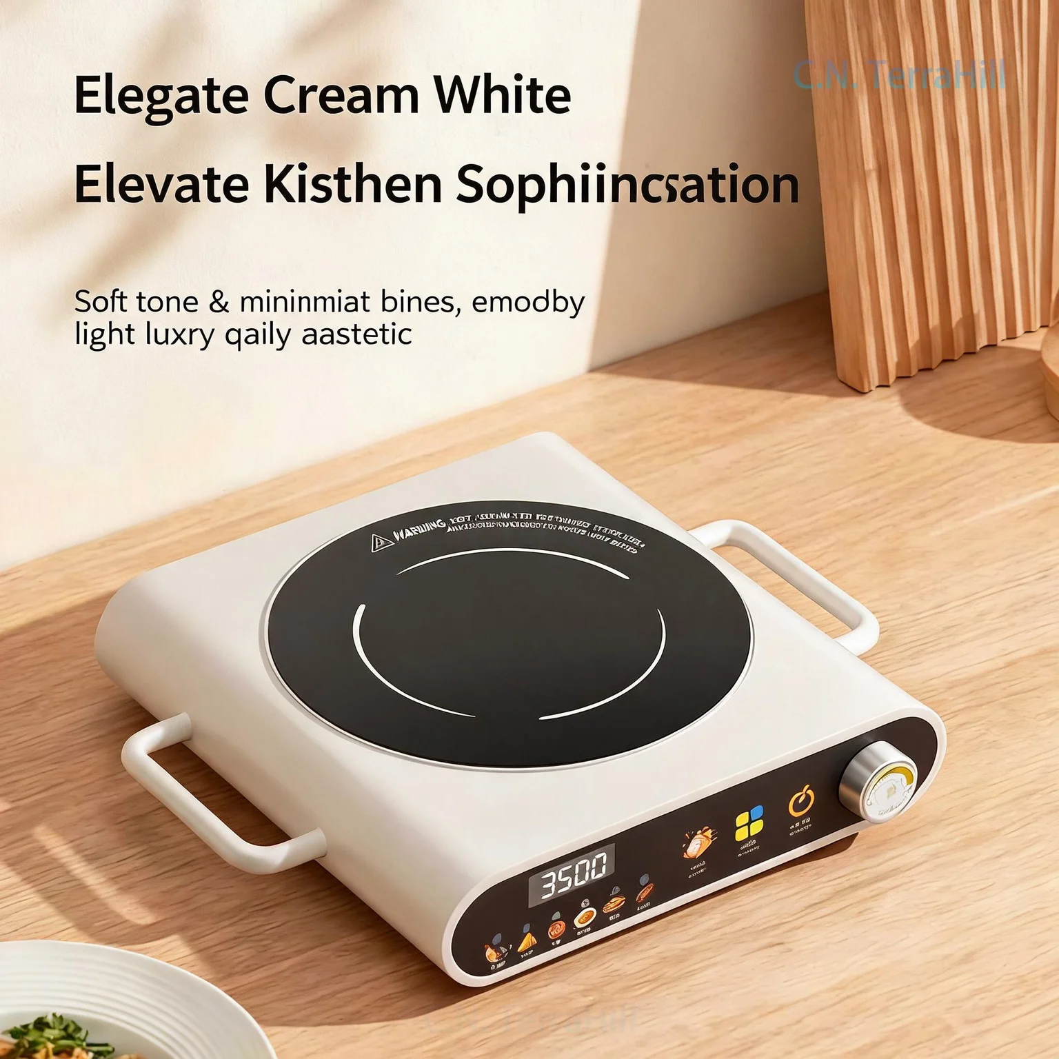 Electric Ceramic Stove 2200W Household High Power Cooktop, Non-Selective Cookware, Wok Cooking Smart Hot Pot Warmer, Kitchen