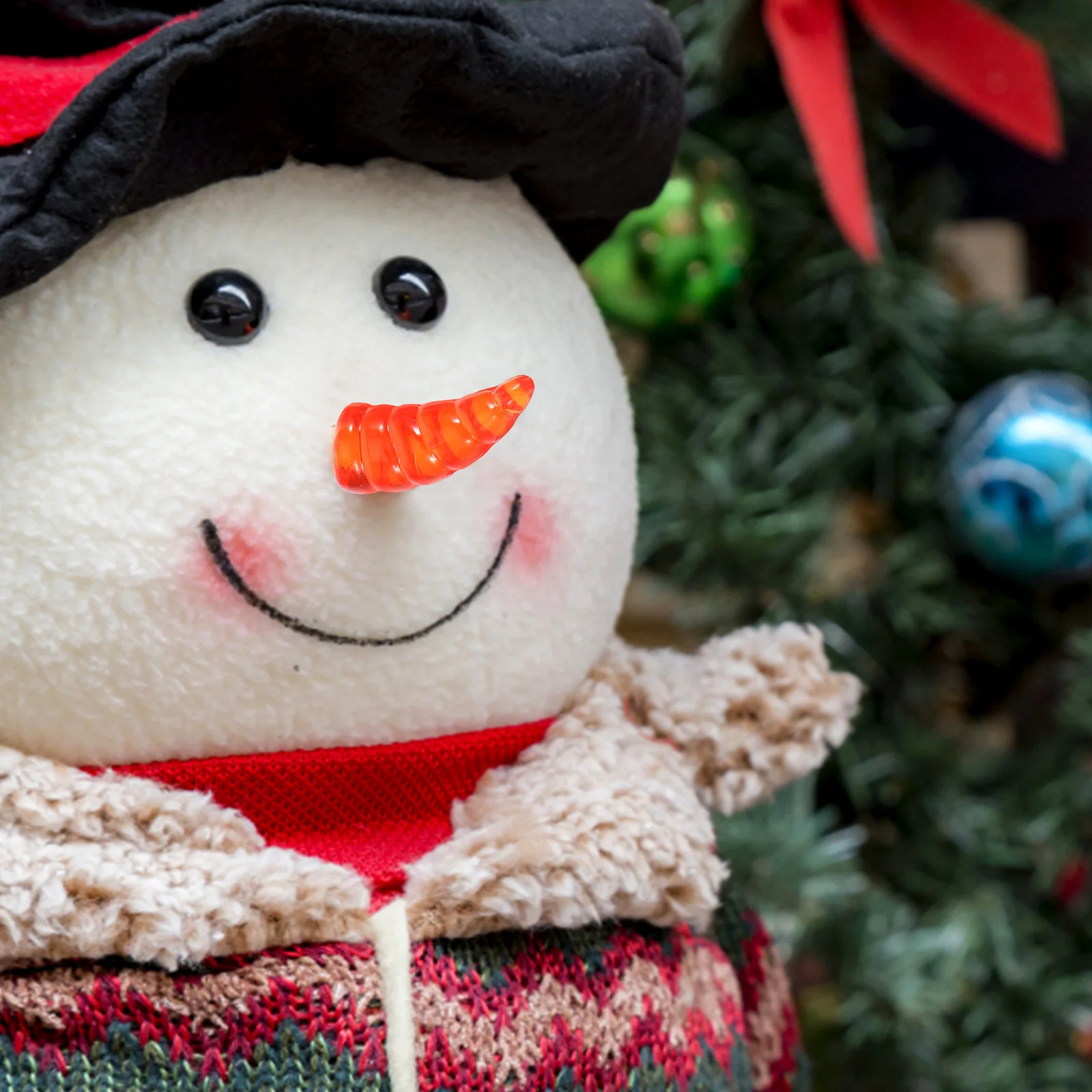 

200 Pcs Snowman Nose Accessory for Making Festival Xmas Decor Winter Plastic DIY Father