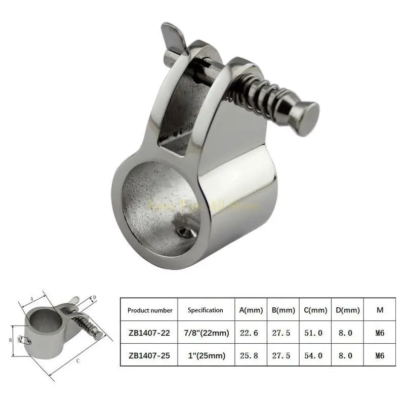J0MA Bimini TOP ENED CLAMP JAW SLIDE 316 Stainless Steel مناسبة لإكسسوارات القوارب اليخوت البحرية ليس من السهل التلف