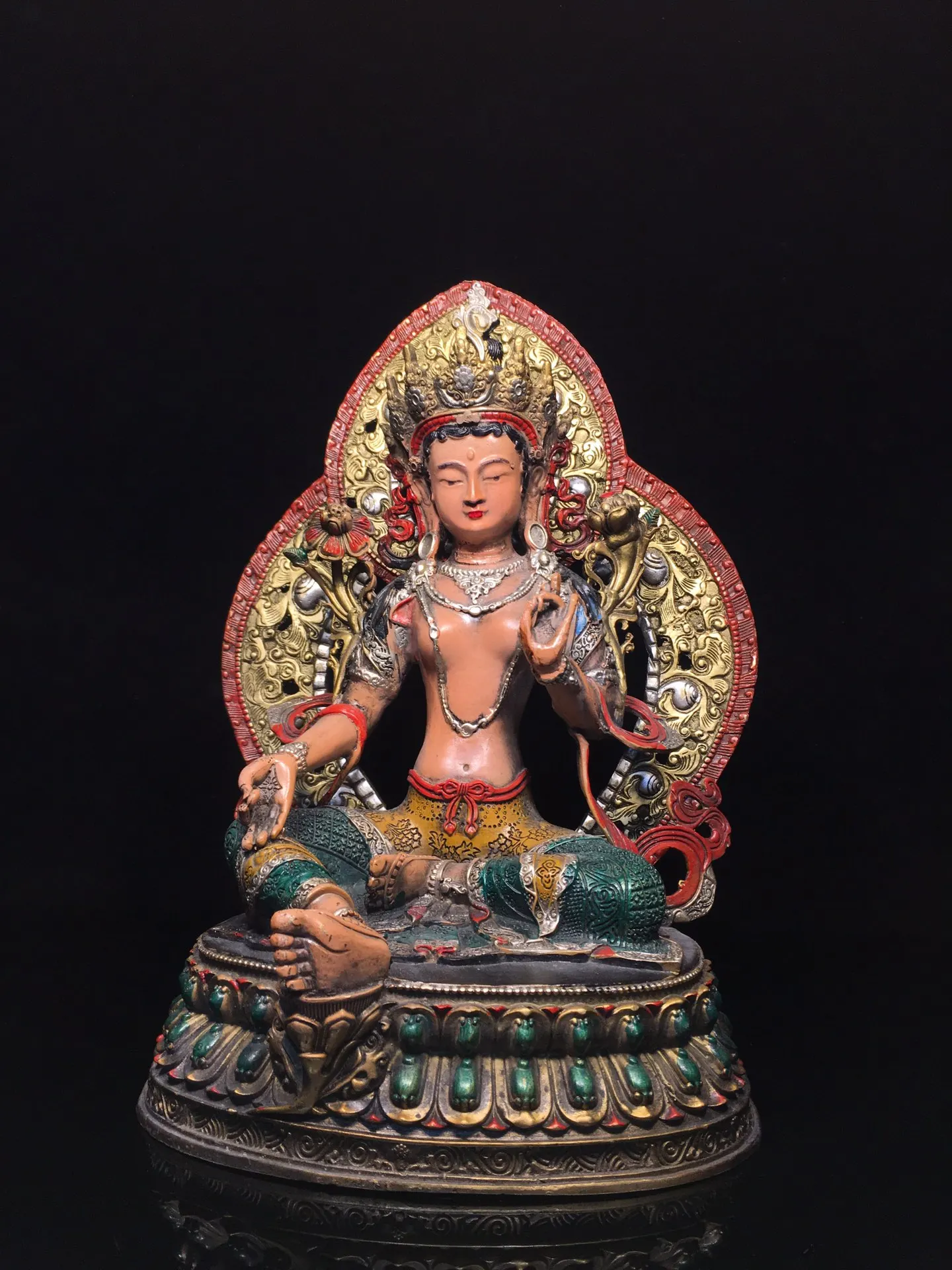 

Редкая старинная медная статуя Будды Тары ручной работы с подсветкой, бесплатная доставка.