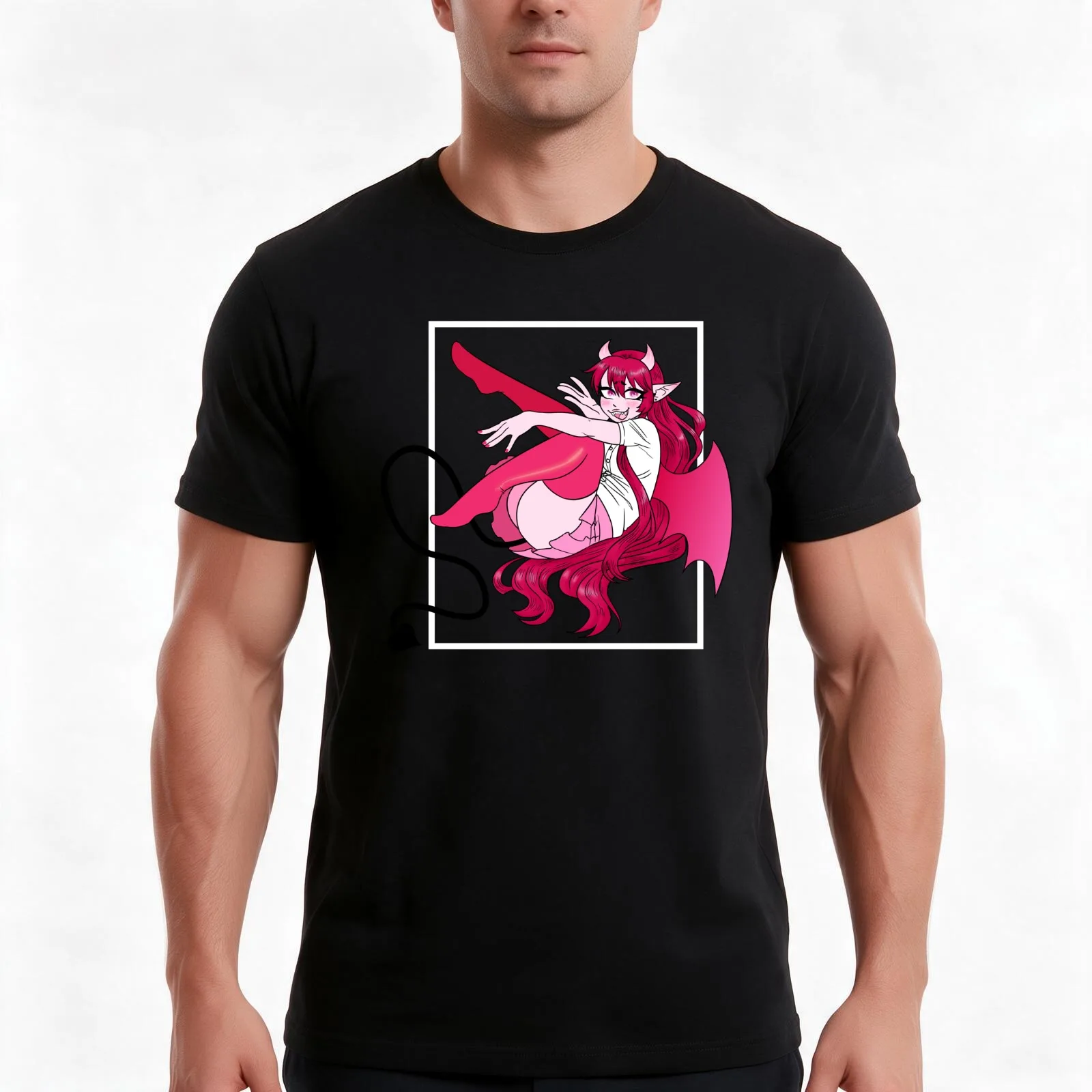 succubus T-Shirt Summer Casual Cotton Tee Oversized Streetwear Tops Vintage Graphic Print Loose Fit Short Sleeve