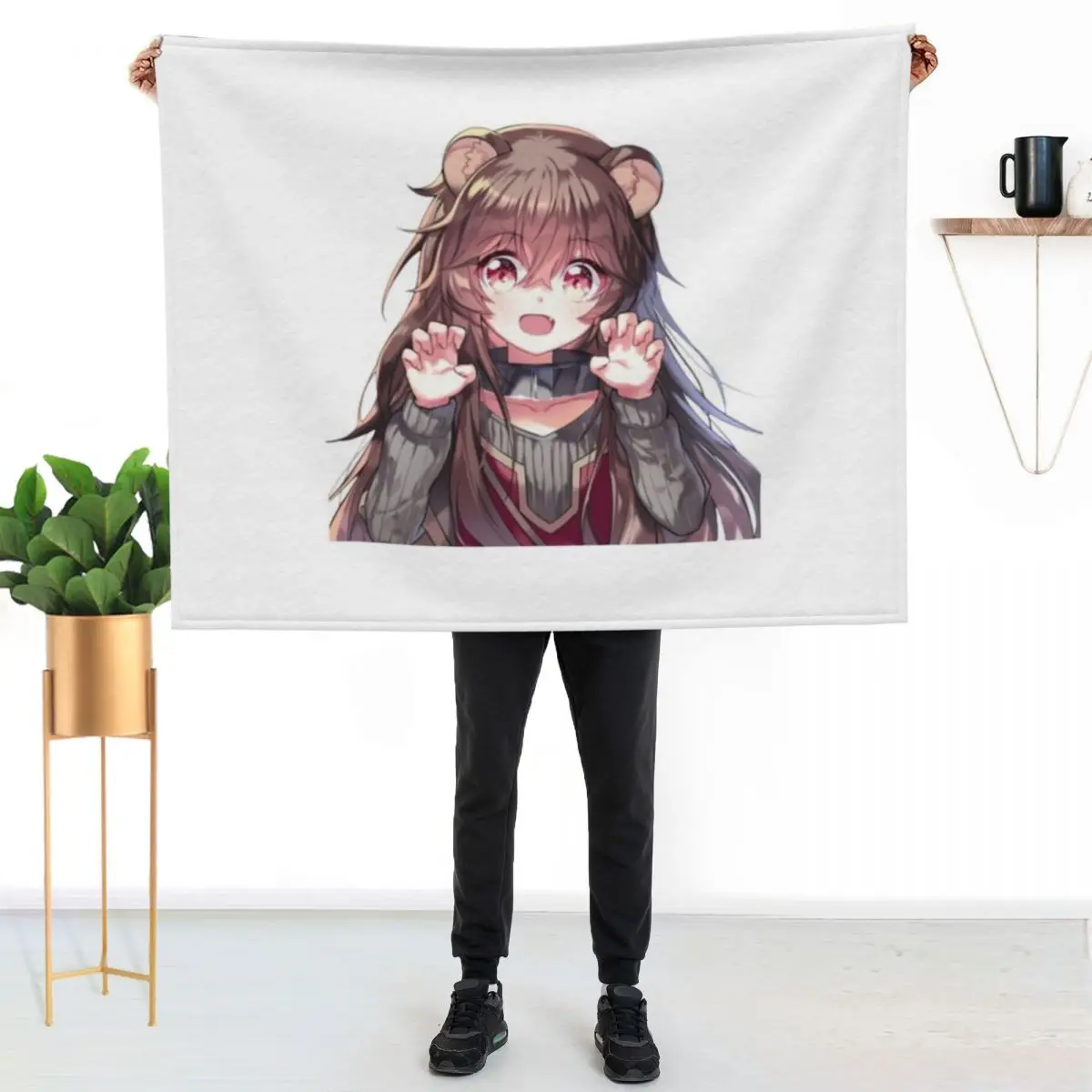 

Raphtalia Kid Design Throw Blanket All Weather Soft Throw Blanket for Sofa