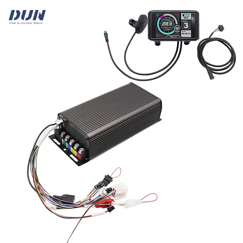 

Sabvoton SVMC72150-APT Protocol 48V-72V 150A V2 Version BLDC Controller with TFT UKC1 Display Speedometer for 4000W Spoke Motor