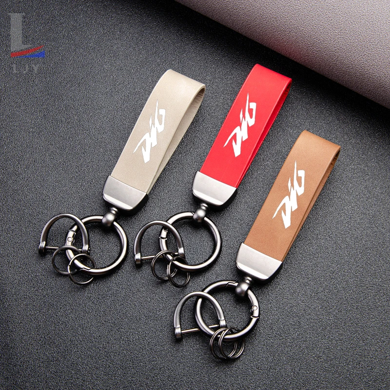 For Honda DIO Fantastic Skin feel leather metal keychain