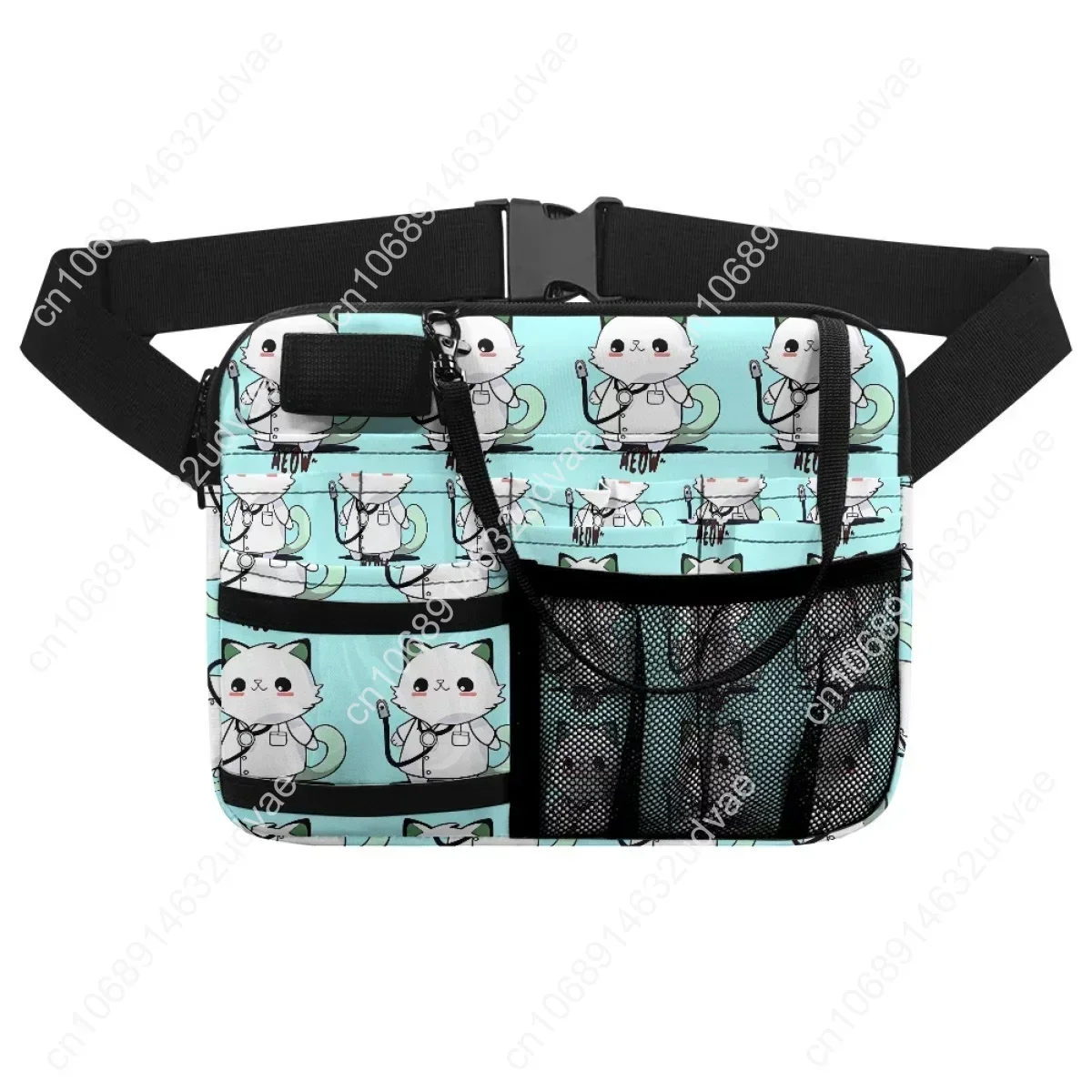 Cartoon Nurse Cat Medical Belt Bags Practical Personalized Leisure Portable Pocket Hospital Tools Medicine Storage Waist Bags