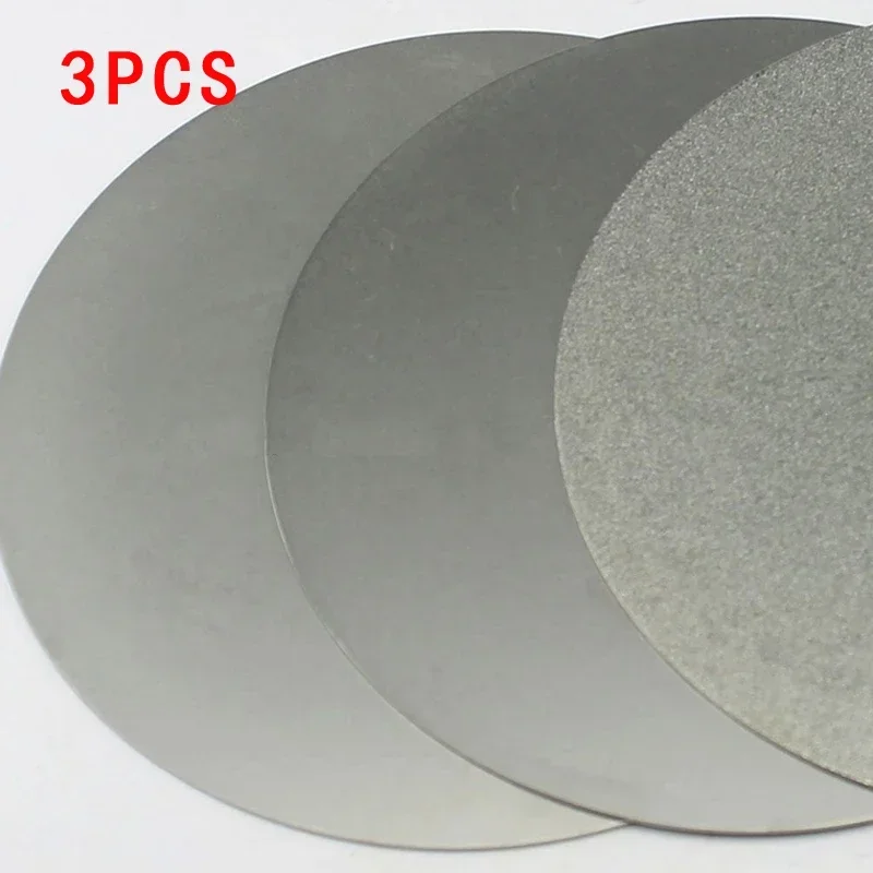 

3Pcs 6" 95% Diamond Coating Grinding Wheel Disc Grit 240/600/3000 Flat Lap Wheel For Polishing Crystal/Agate/Jewel Accessories