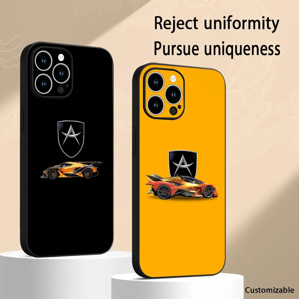 Capa de Celular Apollo IE Automobil com Estampa de Carro Esportivo para iPhone 17, 16, 15, 14, 13, 12 Plus, Mini, Pro, Max – Capa Protetora Macia Preta à Prova de Choque