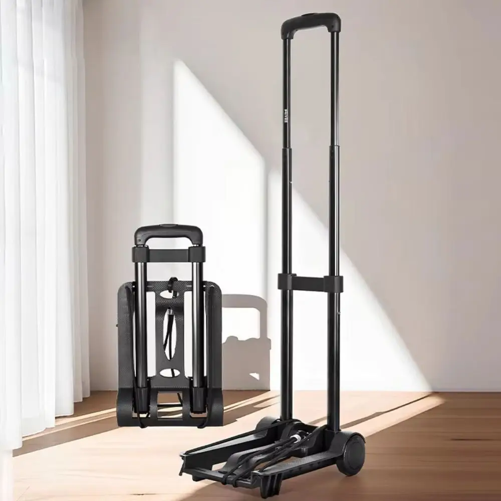 

2/4 Wheel Folding Hand Truck Labor-Saving Retractable Luggage Cart Strong Load-Bearing Movable Shopping Cart Material Handling