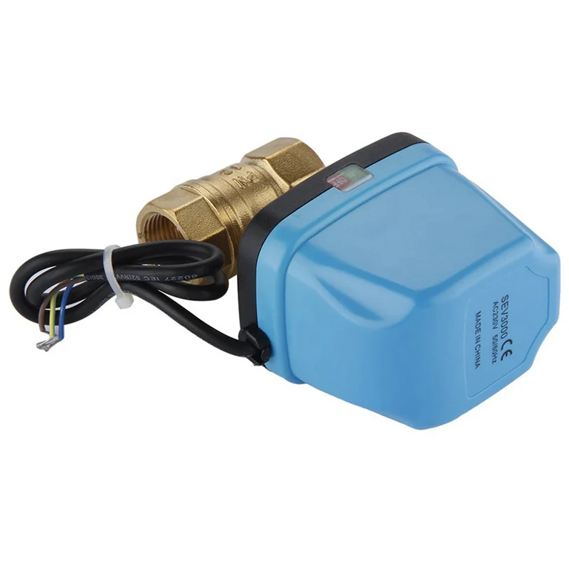 

AB35-3X 2-ходовой зоновой клапан Двуходовой клапан Шаровой клапан двигателя Электрический электрический клапан Реверсивный шаровой клапан 220 В DN20 (G3 / 4 дюйма)