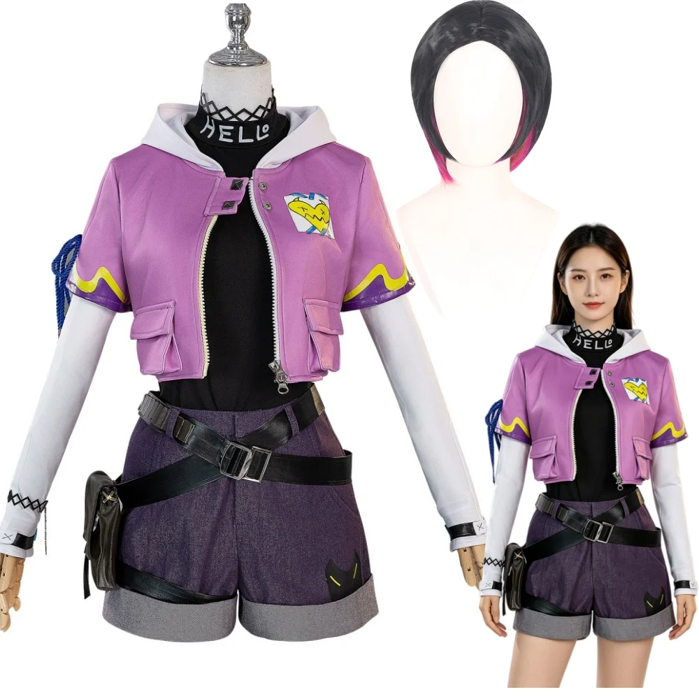 

Game Valorant Clove Cosplay Costume Suits Valorant Clove Cosplay Costume Wig Outfits