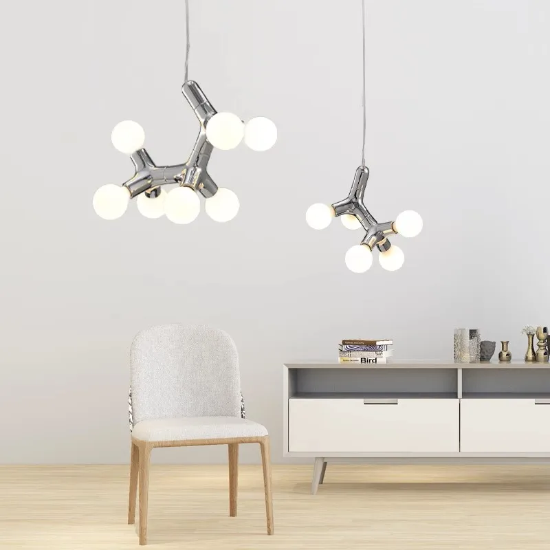 Italian Minimalist Style Designer With DNA Chandelier Living Room Modern Decoration LED Lighting