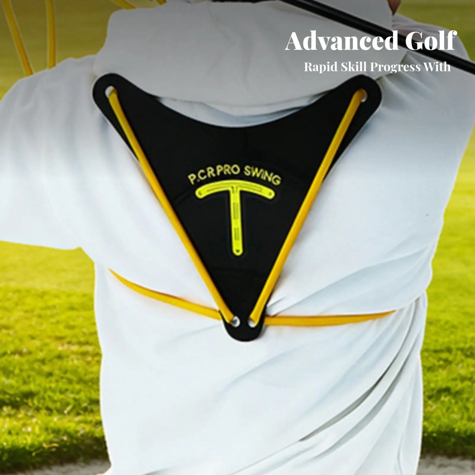 Upper Body Golf Swing Trainer Cord Guided Positioning Posture Support Exerciser Sport Training Aid for Controlled Practice
