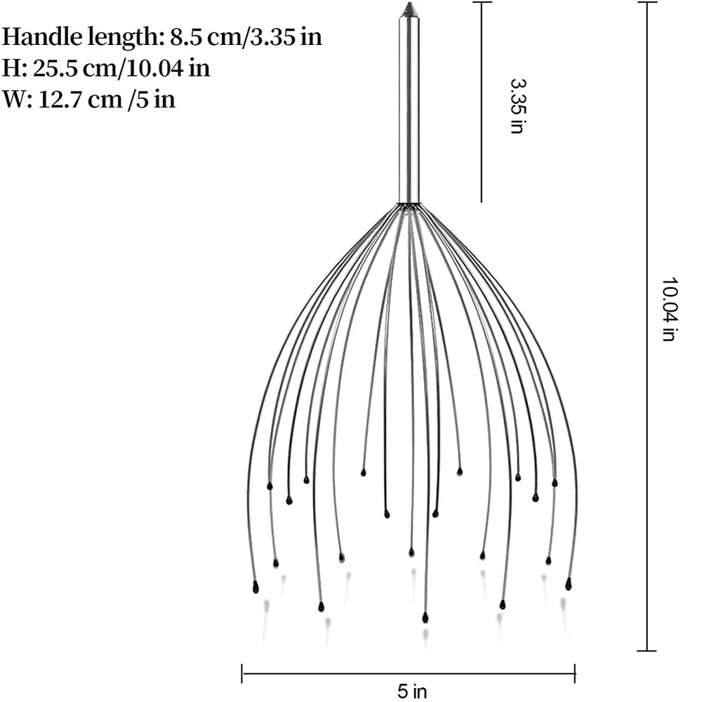 2Pcs Stocking Stuffers, 20 Fingers Scalp Massage, Hand-held Head Stimulation Scratching Tools for Deep Relaxation Stress Relief