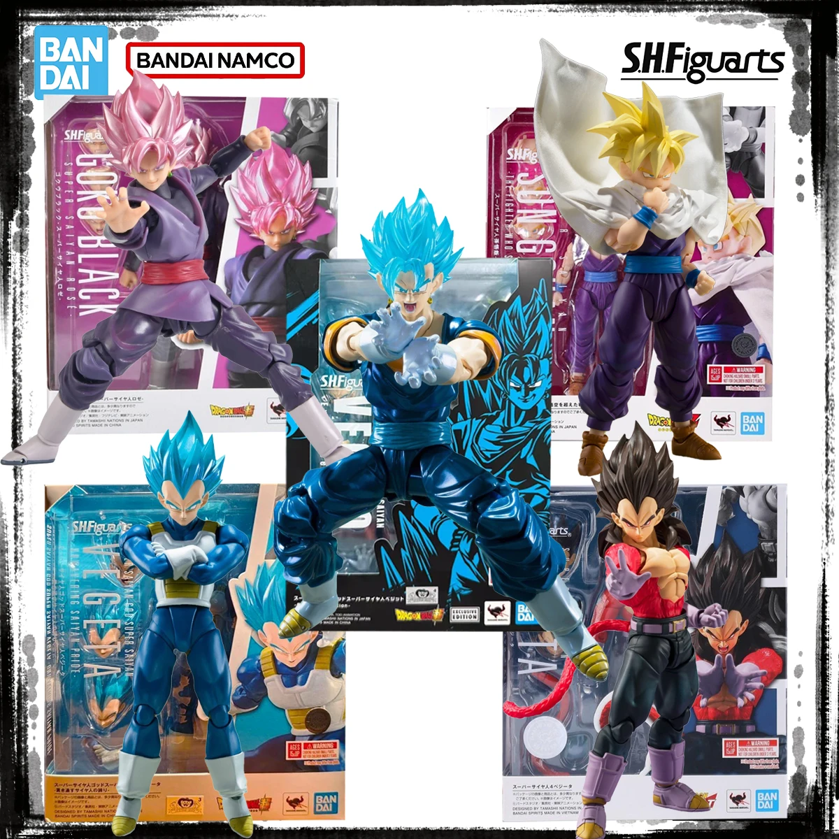 

Bandai натуральная оригинальная SHF Dragon Ball в наличии аниме-фигурка SUPER SAIYAN SUN GOHAN VEGETA GOKU черный розовый экшн-фигурки игрушки