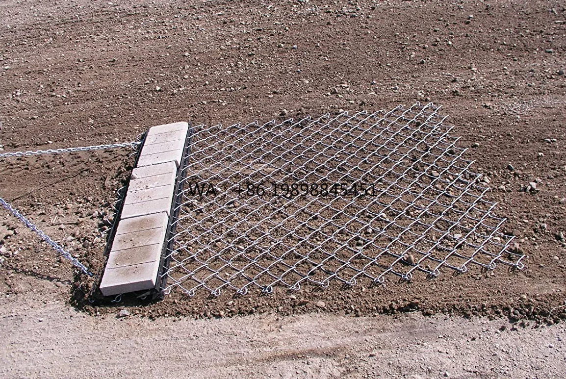 Easily Assembled for Soil Cultivation ATV/UTV Farm Implements Steel Mesh Chain Drag Harrow with Galvanized+PVC Coating