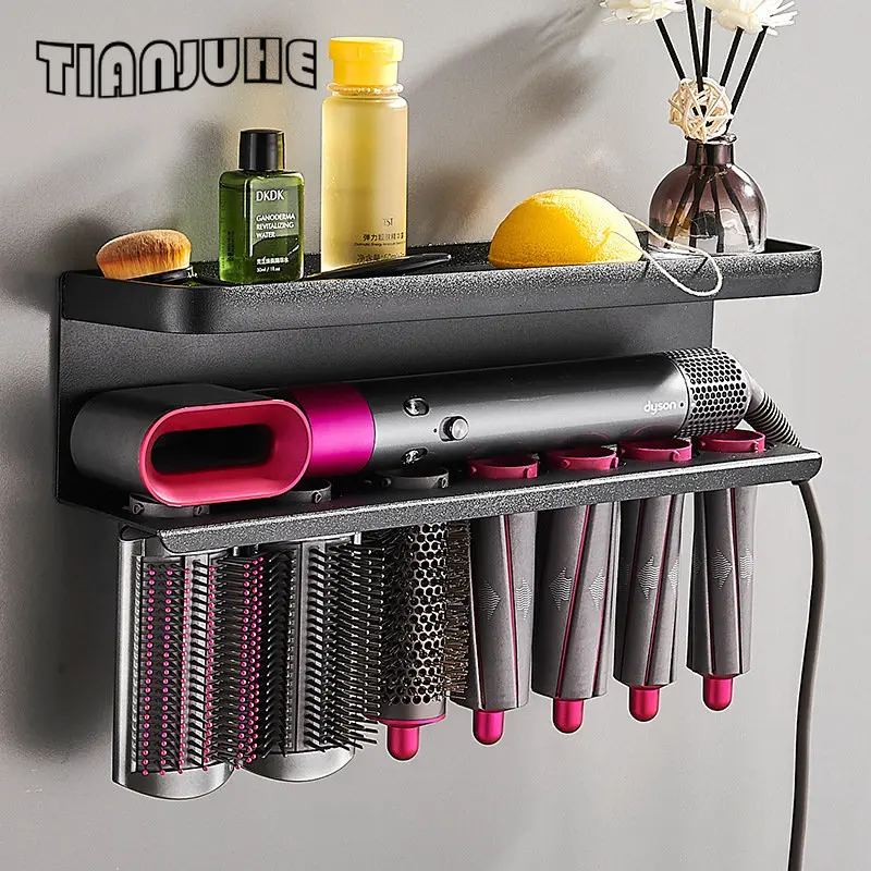 

Straightener Holder Compatible with Dyson Airwrap Wall Mount Storage Rack for Curling Iron Attachments and Complete Styler