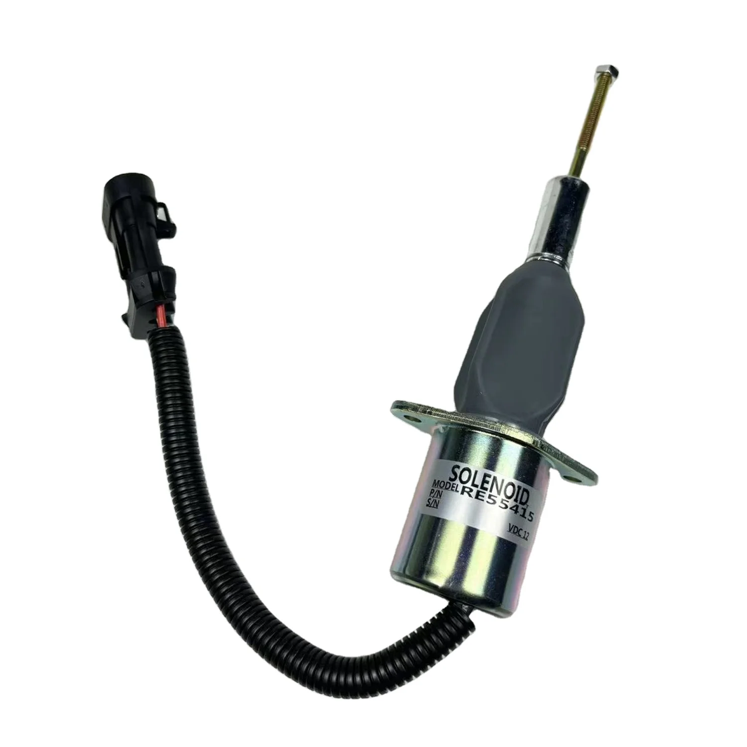 New 12V Shutoff Stop Solenoid Valve RE55415 for JD 7610 7710 7810 Tractor High Quality