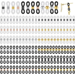 120PCS Eyeglass Chain Connector Adjustable Anti Slip Silicone Rubber Strap Holder Chain End Loop for Women Eyeglasses Sunglasses